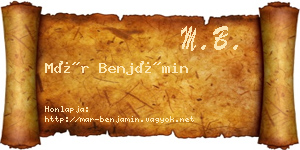 Már Benjámin névjegykártya