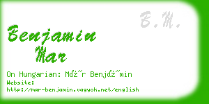 benjamin mar business card